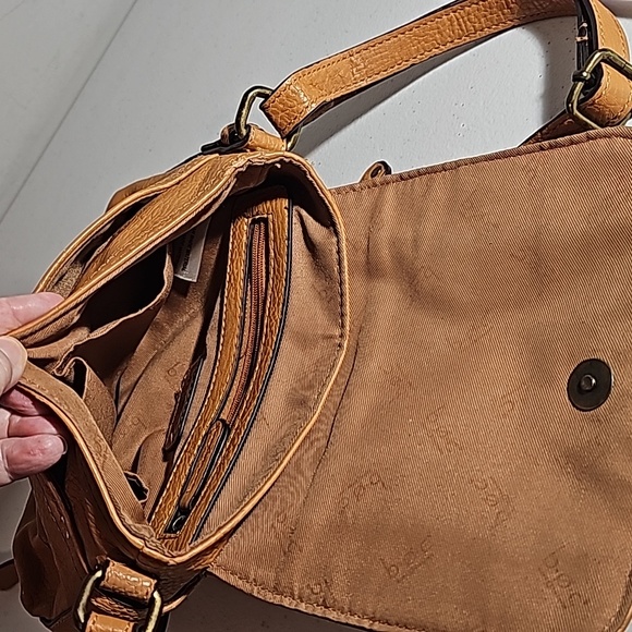 B.O.C. Born Concept Soft leather Camel brown crossbody purse handbag VGUC - Picture 10 of 17